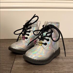 Holographic Kids Boots with Black Laces